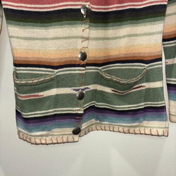 Ralph Lauren Country 90s Vintage Rare Western Aztec Southwest Sweater Cardigan - Picture 10 of 15